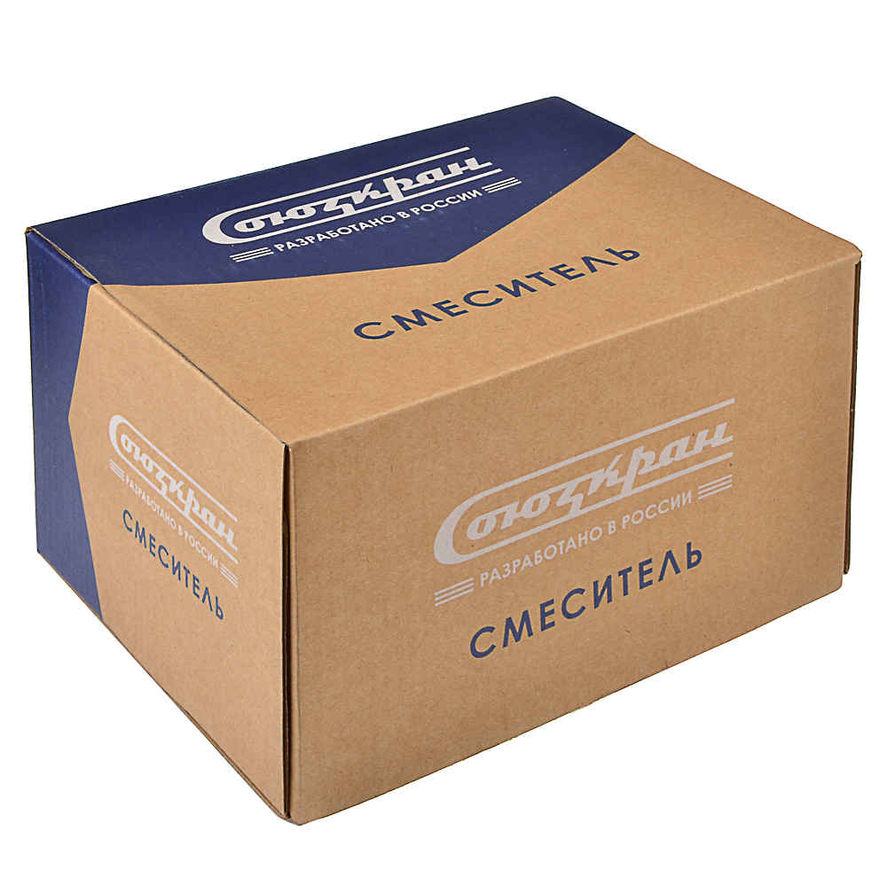 СоюзКран Смеситель для ванны SK2080, короткий излив, с душевым набором, керам. картридж 35мм, цинк, арт.№ 567-088