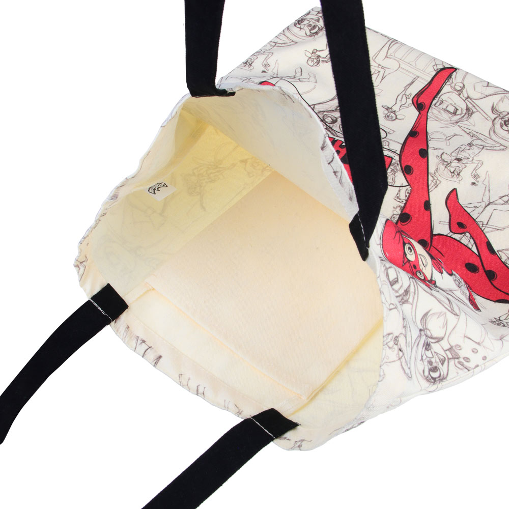 Ледибаг Сумка-шоппер, 38x42см, внутр.карман, ручки 58 см, ПЭ под ткань, серия "Скетч", арт.№ 811-025