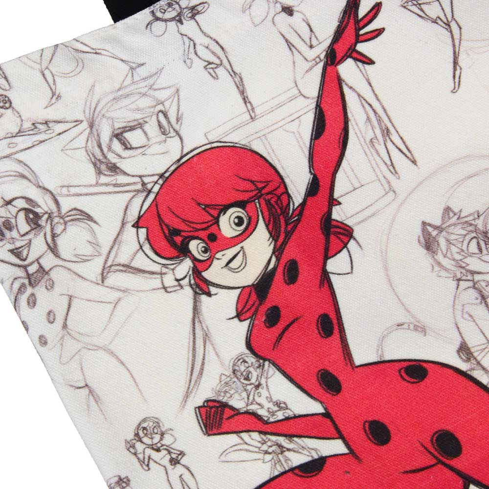 Ледибаг Сумка-шоппер, 38x42см, внутр.карман, ручки 58 см, ПЭ под ткань, серия "Скетч", арт.№ 811-025