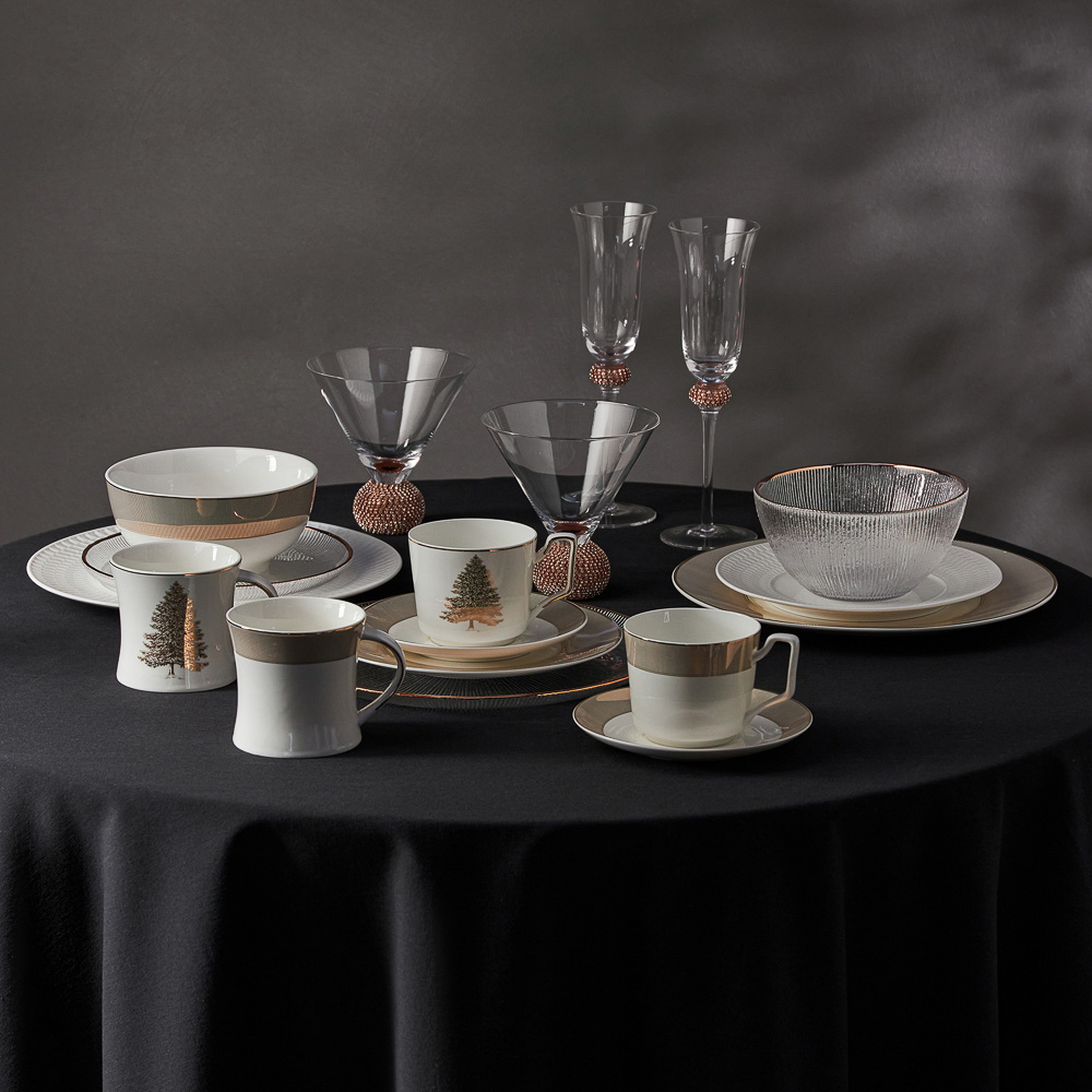 BY COLLECTION White Line Тарелка десертная, 20см, фарфор, рельеф, арт.№ 820-811