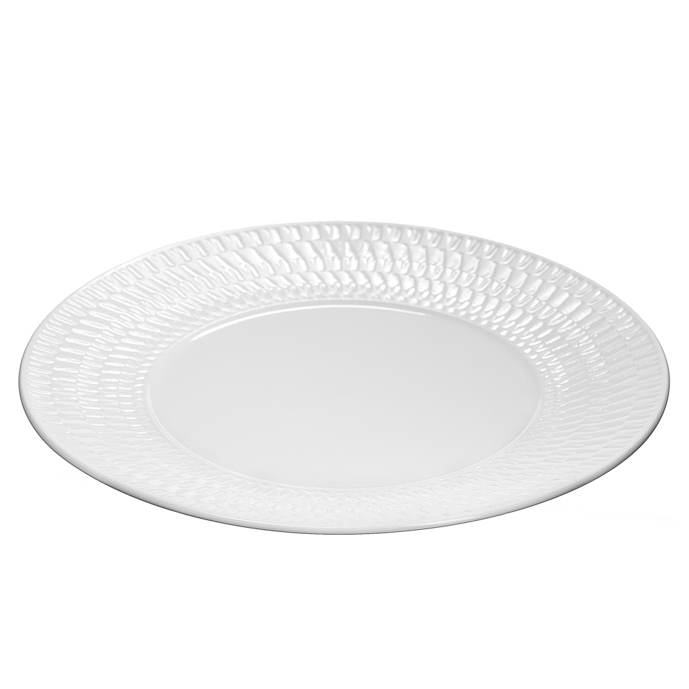 BY COLLECTION White Line Тарелка десертная, 20см, фарфор, рельеф, арт.№ 820-811