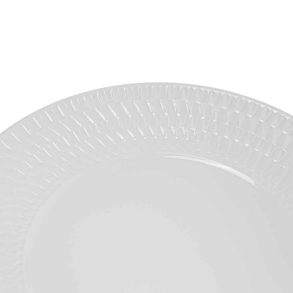 BY COLLECTION White Line Тарелка десертная, 20см, фарфор, рельеф, арт.№ 820-811