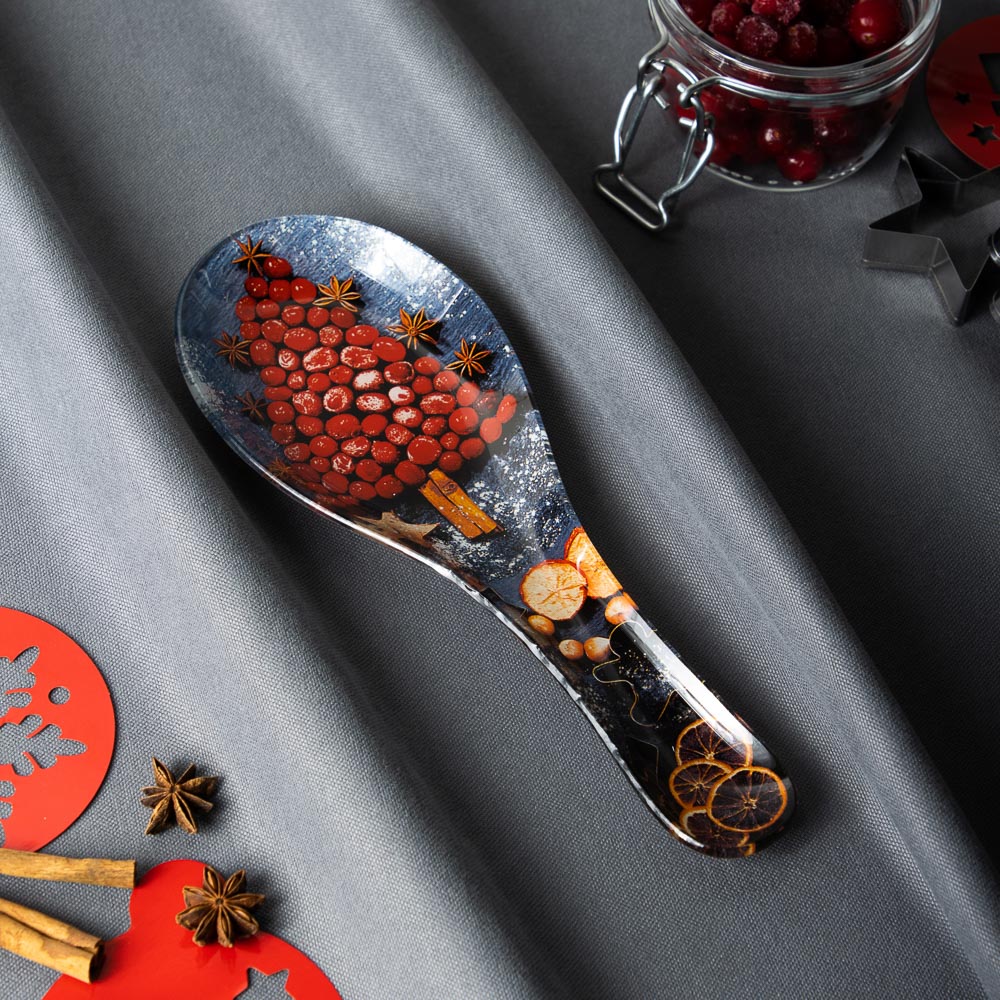 Ягодное ассорти Подставка под ложку, 23,5х8х1,5см, стекло, арт.№ 820-798