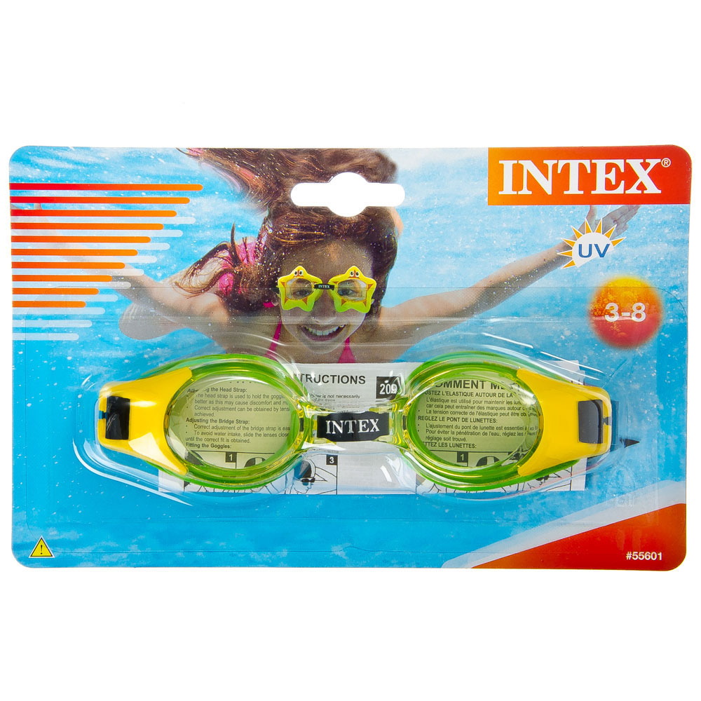 INTEX Очки для плавания Junior 3 цвета 3-8 лет 55601, арт.№ 359-172