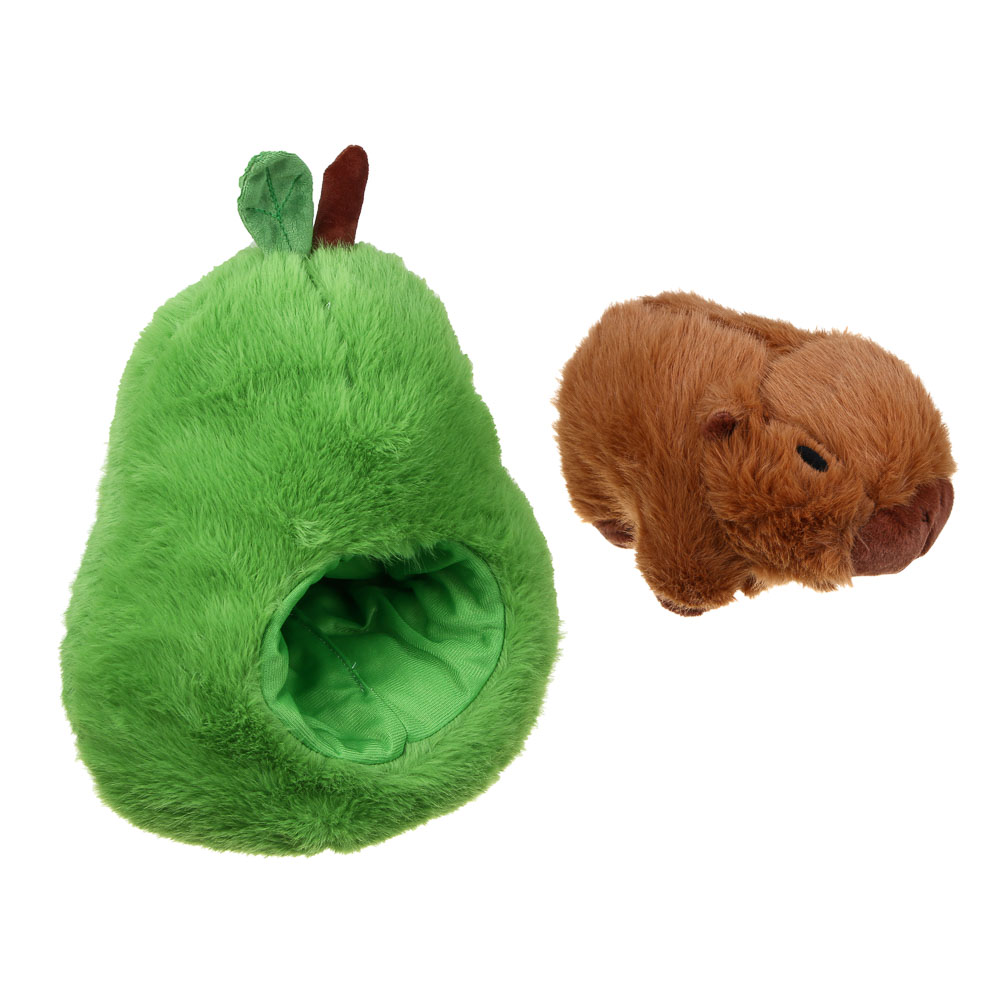 ИГРОЛЕНД Игрушка мягкая "Капибара в авокадо" полиэстер, 35 см, арт.№ 264-433