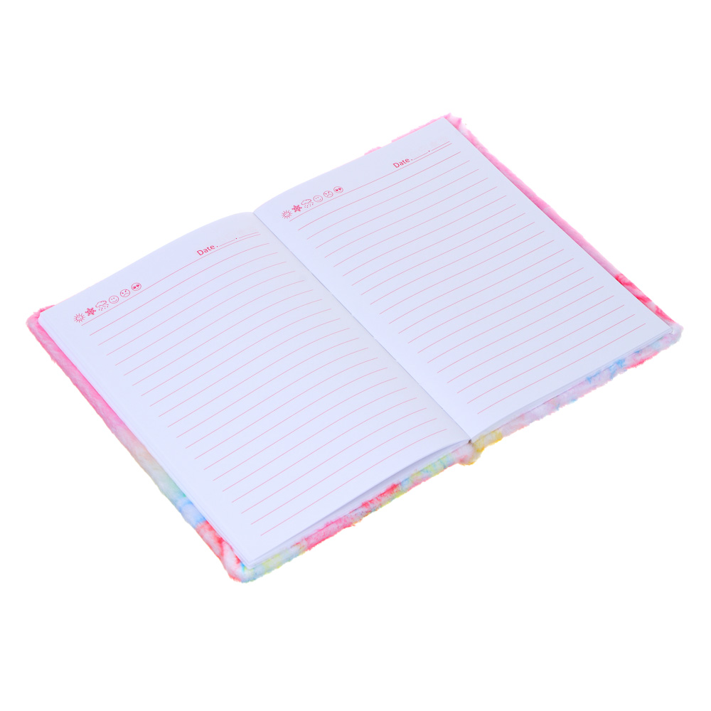 Записная книжка А5, 21х15см, 80 листов, "Единороги", флис с цветной печатью, 4 дизайна, арт.№ 557-068