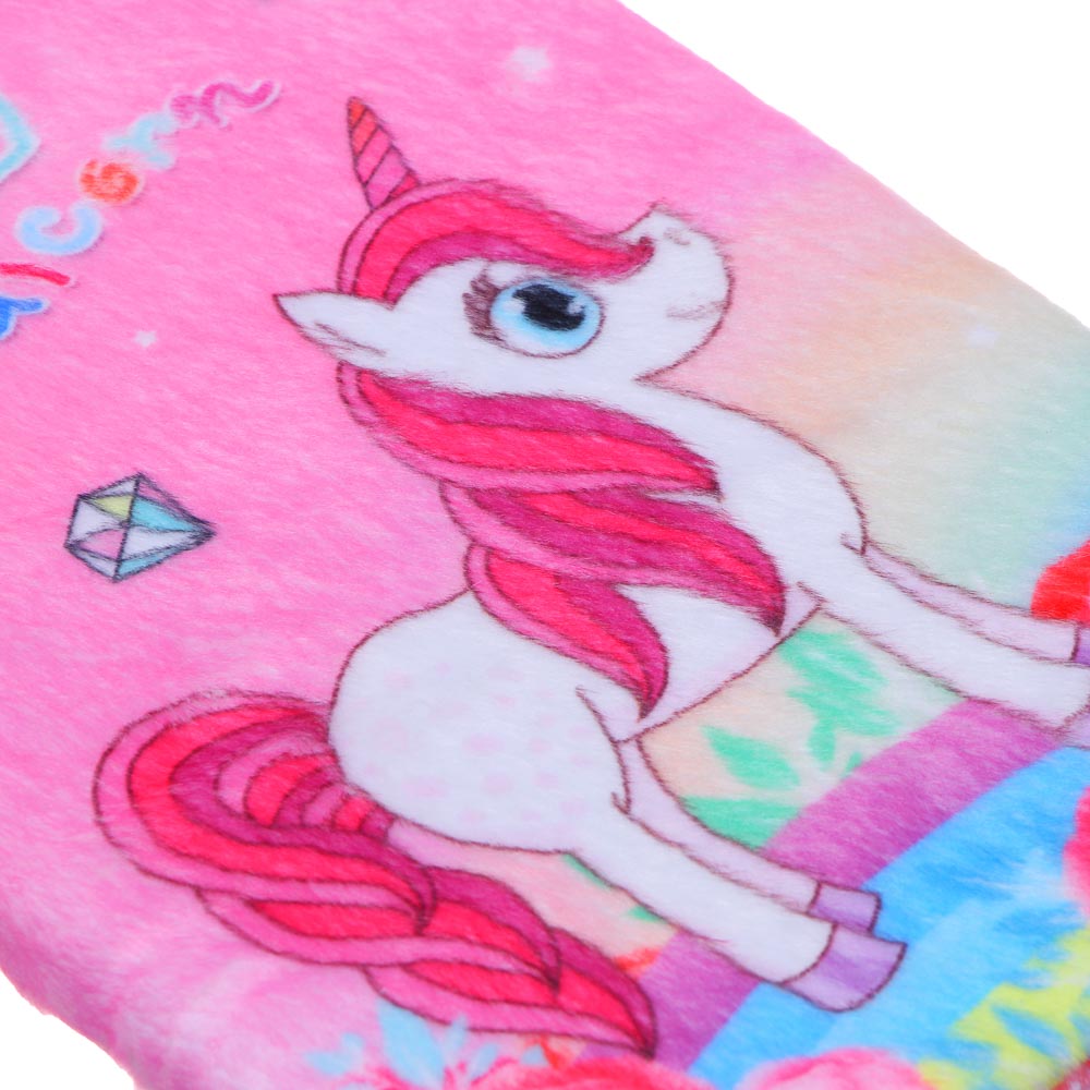 Записная книжка А5, 21х15см, 80 листов, "Единороги", флис с цветной печатью, 4 дизайна, арт.№ 557-068