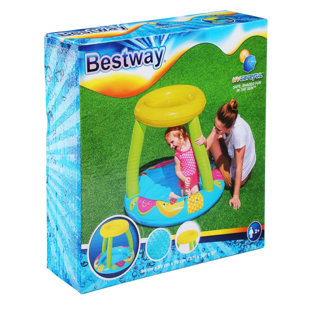 BESTWAY Бассейн надувной с навесом Фрукты, 94х89х79см, 52331, арт.№ 013-055