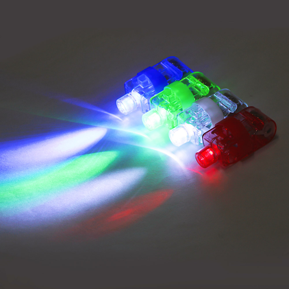 Набор фонариков Finger light, ИГРОЛЕНД, пластик, 3LR44, 4 цвета, арт.№ 295-183