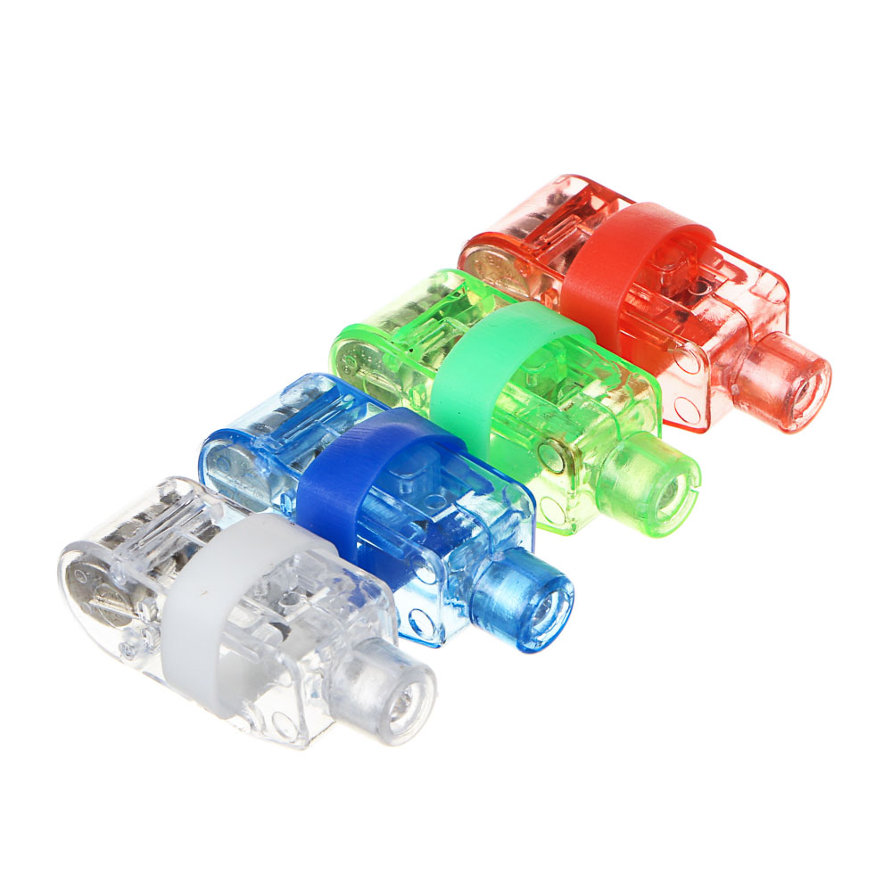 Набор фонариков Finger light, ИГРОЛЕНД, пластик, 3LR44, 4 цвета, арт.№ 295-183