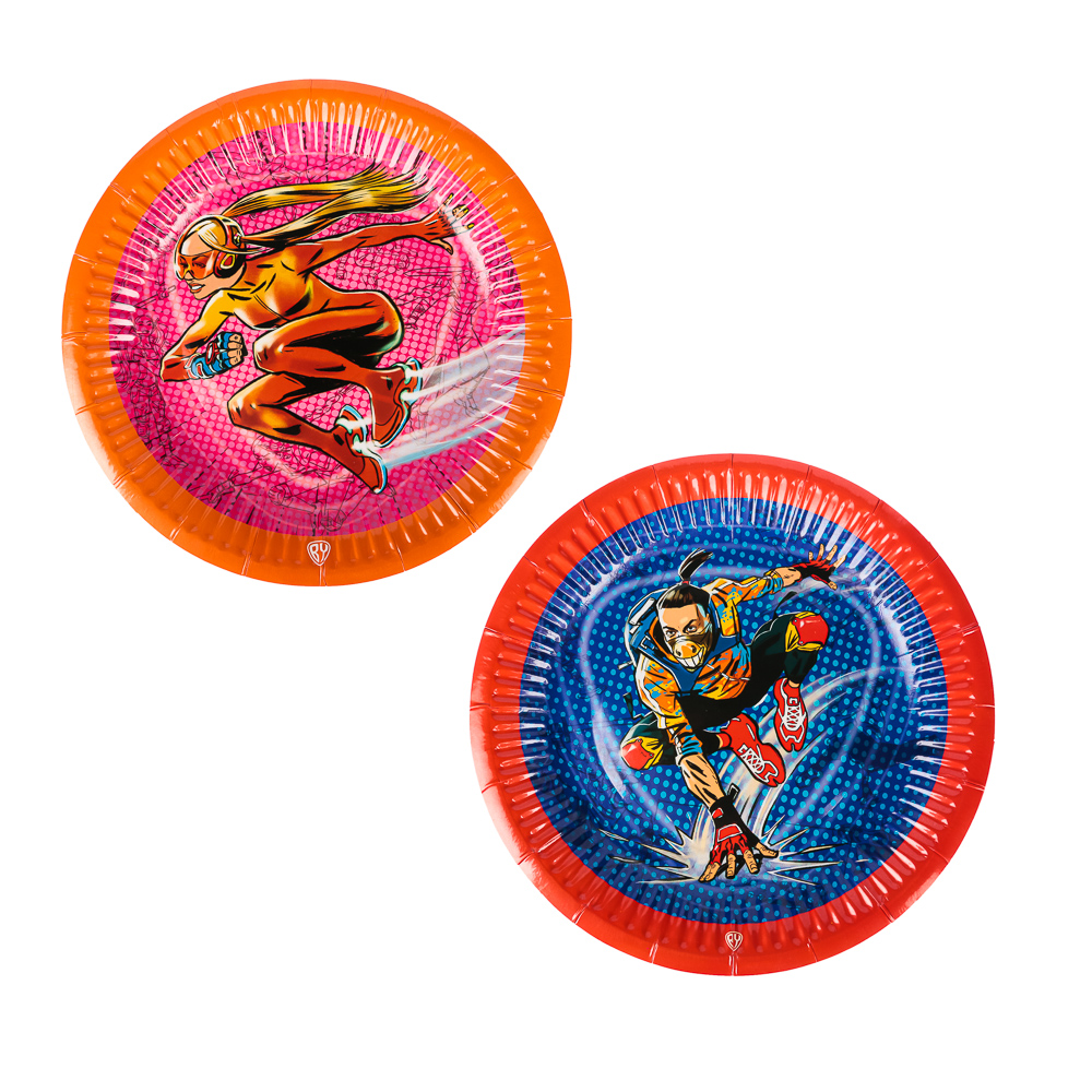 BY Супергерои вселенной Набор бумажных тарелок 6шт, d18см, арт.№ 530-255
