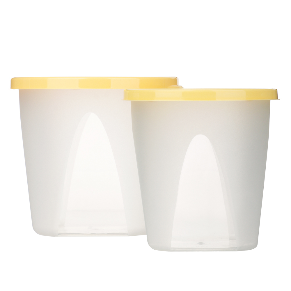 Ботаника Набор контейнеров круглых 0,6л+1,0л, пластик, 3 цвета, арт.№ 861-569