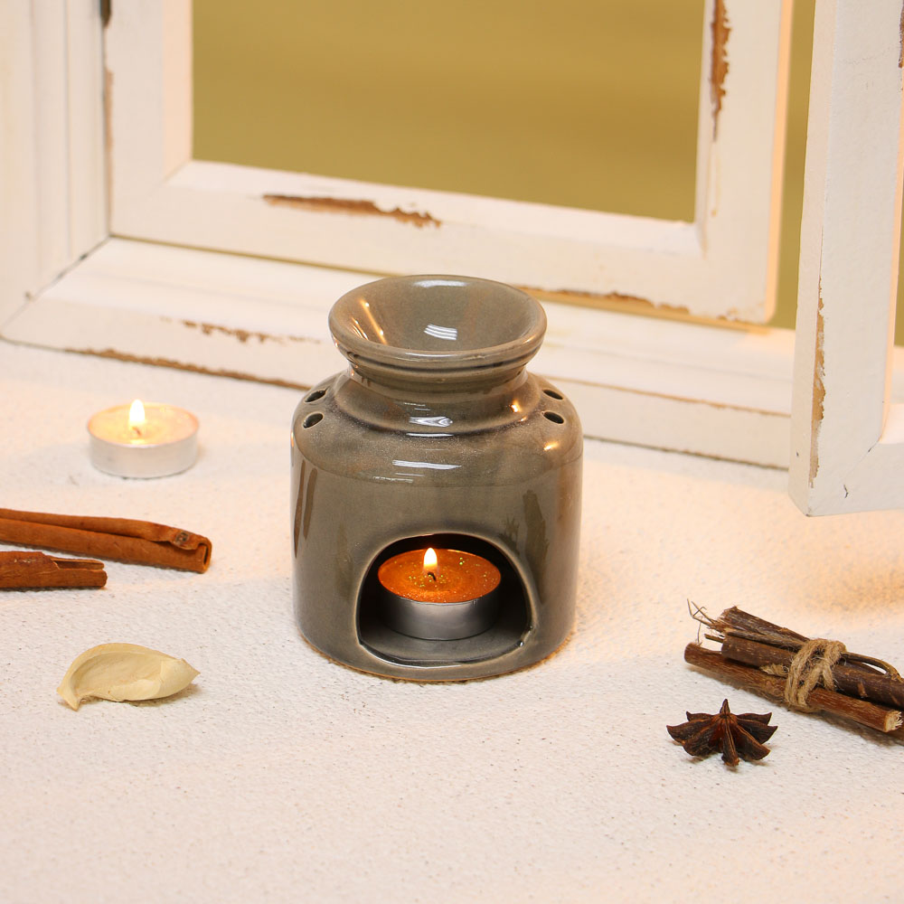 Аромалампа керамическая, 10,5x9x9 см, 2 цвета, арт.№ 471-021