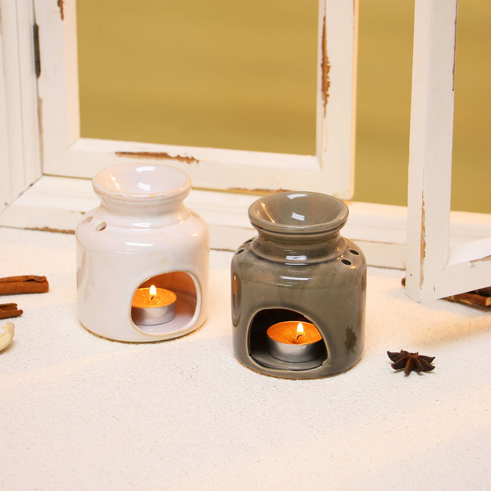 Аромалампа керамическая, 10,5x9x9 см, 2 цвета, арт.№ 471-021