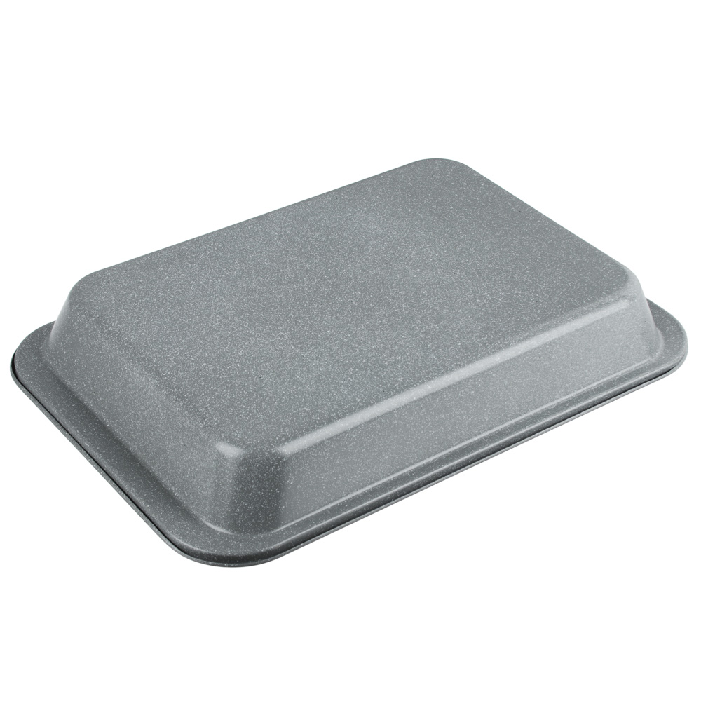 SATOSHI Противень глубокий, 37,5х25х5,5см, угл.сталь, антипригарное покрытие "Мрамор", арт.№ 849-144