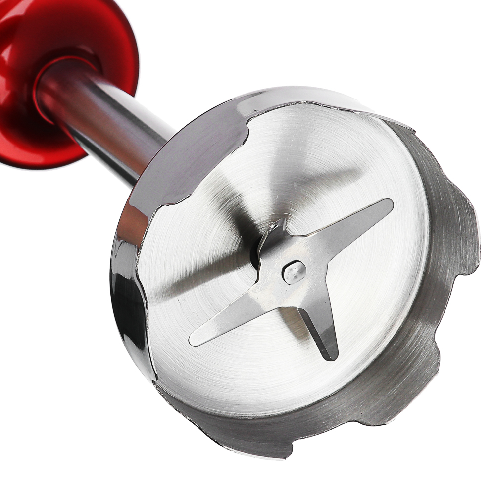 LEBEN Блендер электрический 800Вт, стакан, чоппер, венчик, регулировка скорости, красный, арт.№ 269-029