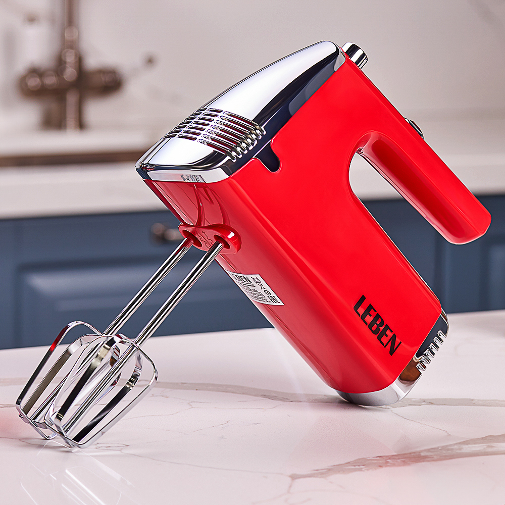 LEBEN Миксер электрический 200 Вт, 5 скоростей, бордо, арт.№ 269-061