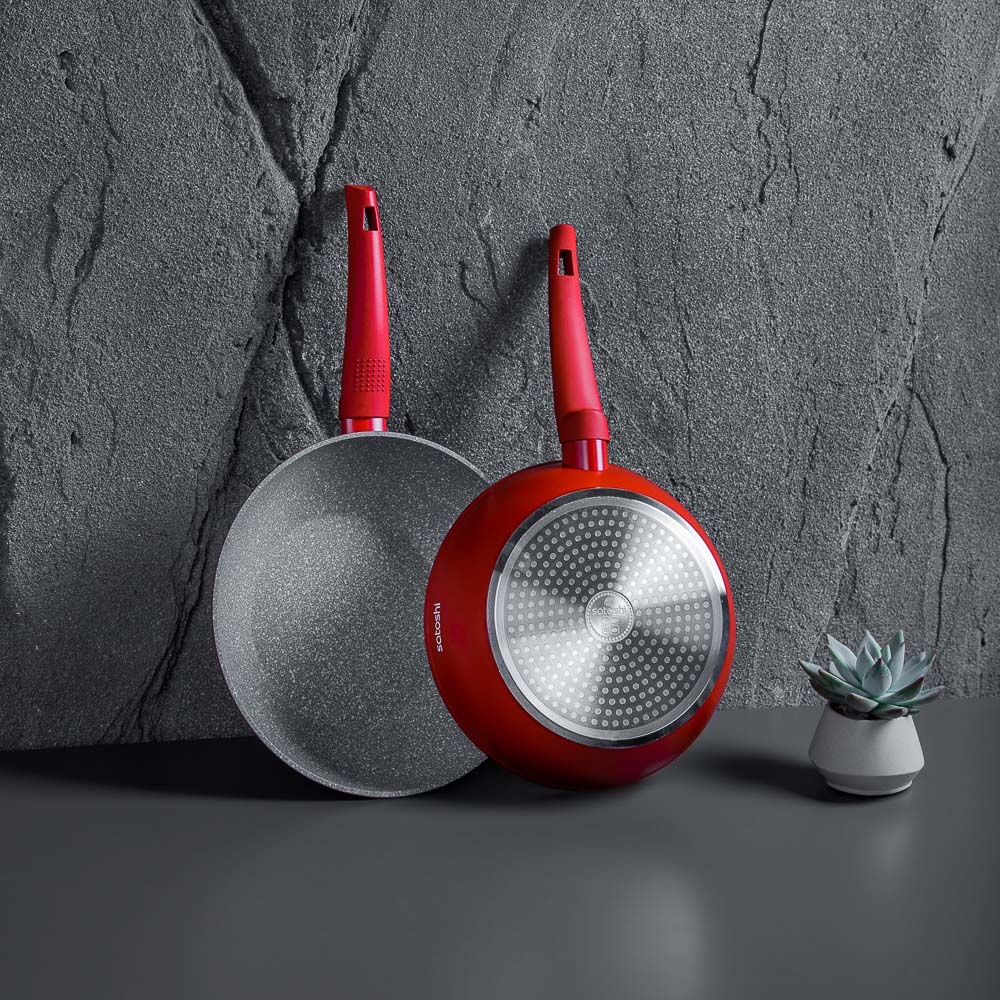 SATOSHI Верден Сотейник литой d=24см, антипригарное покрытие мрамор, индукция, арт.№ 846-463