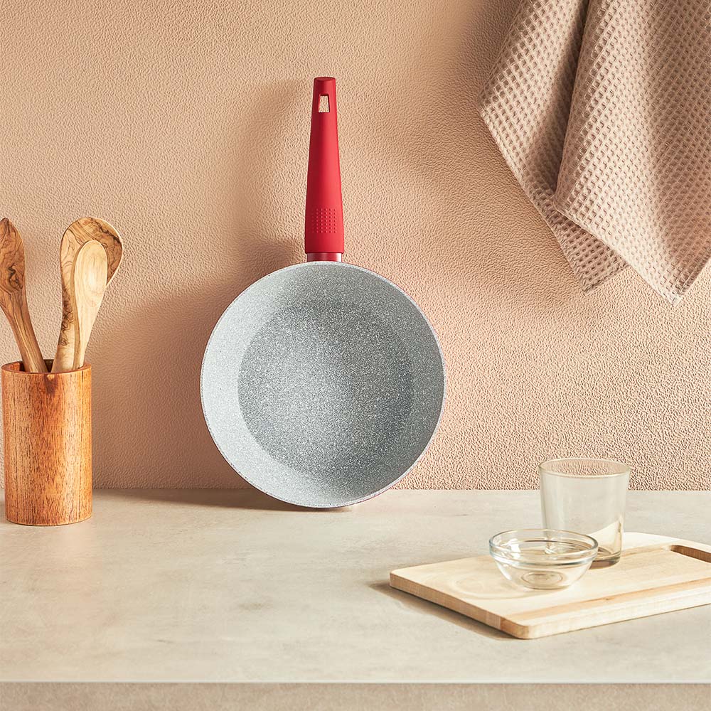 SATOSHI Верден Сотейник литой d=24см, антипригарное покрытие мрамор, индукция, арт.№ 846-463