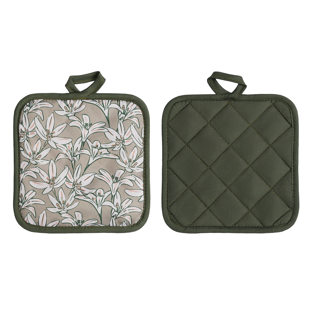 PROVANCE Эвкалипт Прихватка, 100% полиэстер, 17х17см, зелёный, арт.№ 493-004