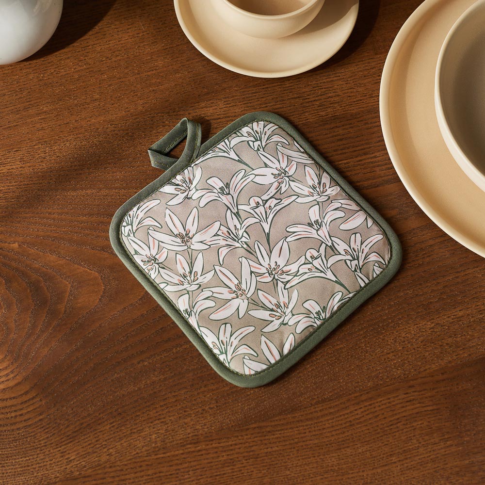 PROVANCE Эвкалипт Прихватка, 100% полиэстер, 17х17см, зелёный, арт.№ 493-004