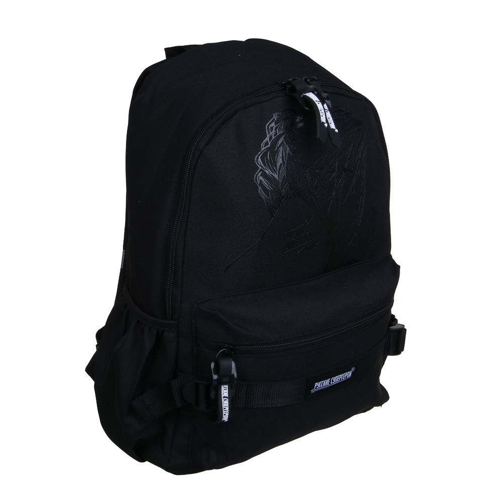 Рюкзак подростковый 43,5х29х13,5 см BY Русские Супергерои "Василиса", 1 отд. на молн., 1 пер., 2 бок.карм., черный, арт.№ 801-055