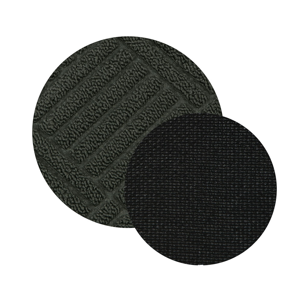 Коврик придверный тм VETTA Стоун, 45х75см, с резиновой каймой, полукруг, черный цвет, арт.№ 466-410