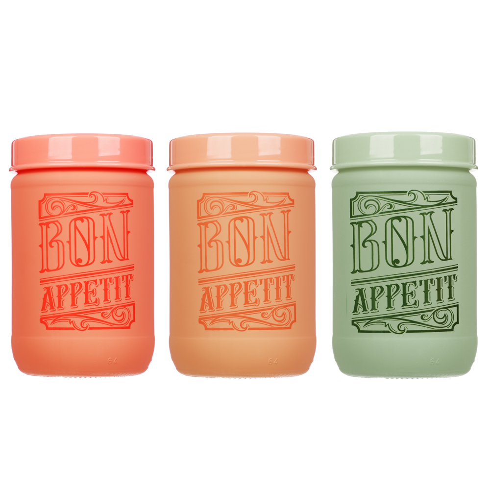 HEREVIN Акварель Банка для сыпучих продуктов, стекло, 660мл, 3 цвета, 172441-150, арт.№ 828-313