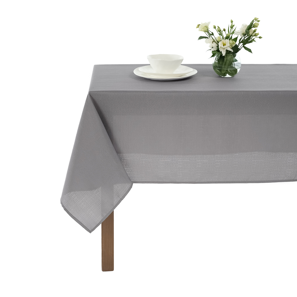 PROVANCE Бейкери Скатерть текстильная 110х140см лён с водоотталкивающей пропиткой, 100% пэ, серый, арт.№ 435-120
