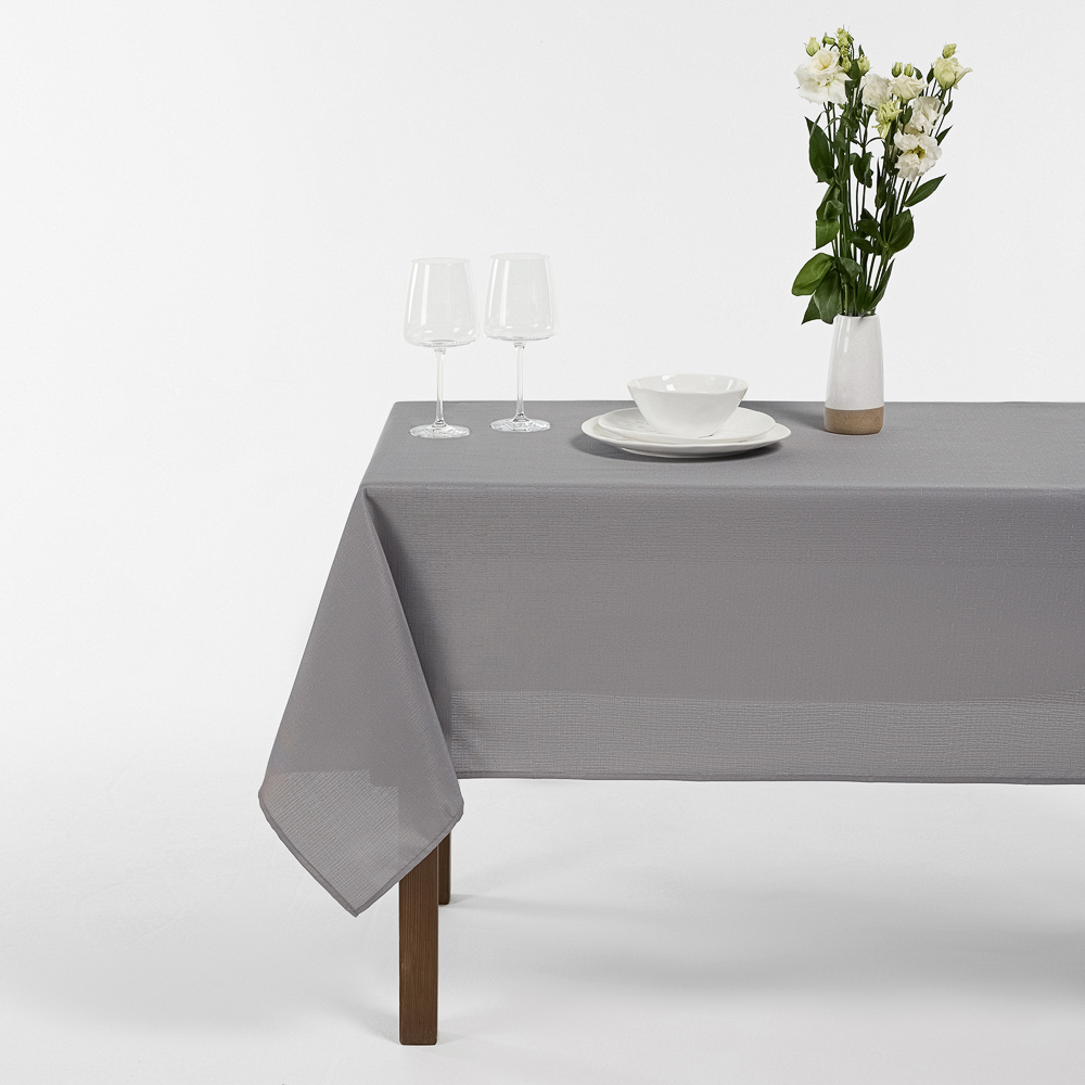 PROVANCE Бейкери Скатерть текстильная 110х140см лён с водоотталкивающей пропиткой, 100% пэ, серый, арт.№ 435-120