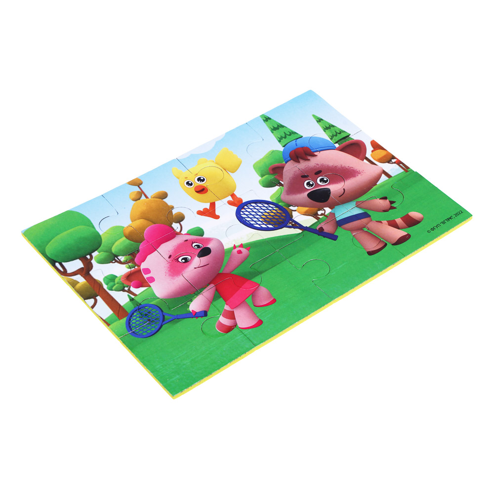 МИМИМИШКИ Пазлы для малышей, 12 деталей, ЭВА, 22,5х15х0,5см, 4 дизайна, арт.№ 262-459