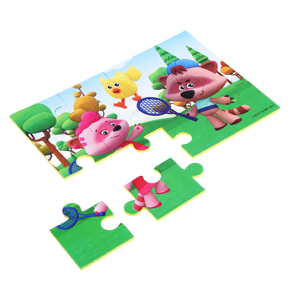 МИМИМИШКИ Пазлы для малышей, 12 деталей, ЭВА, 22,5х15х0,5см, 4 дизайна, арт.№ 262-459