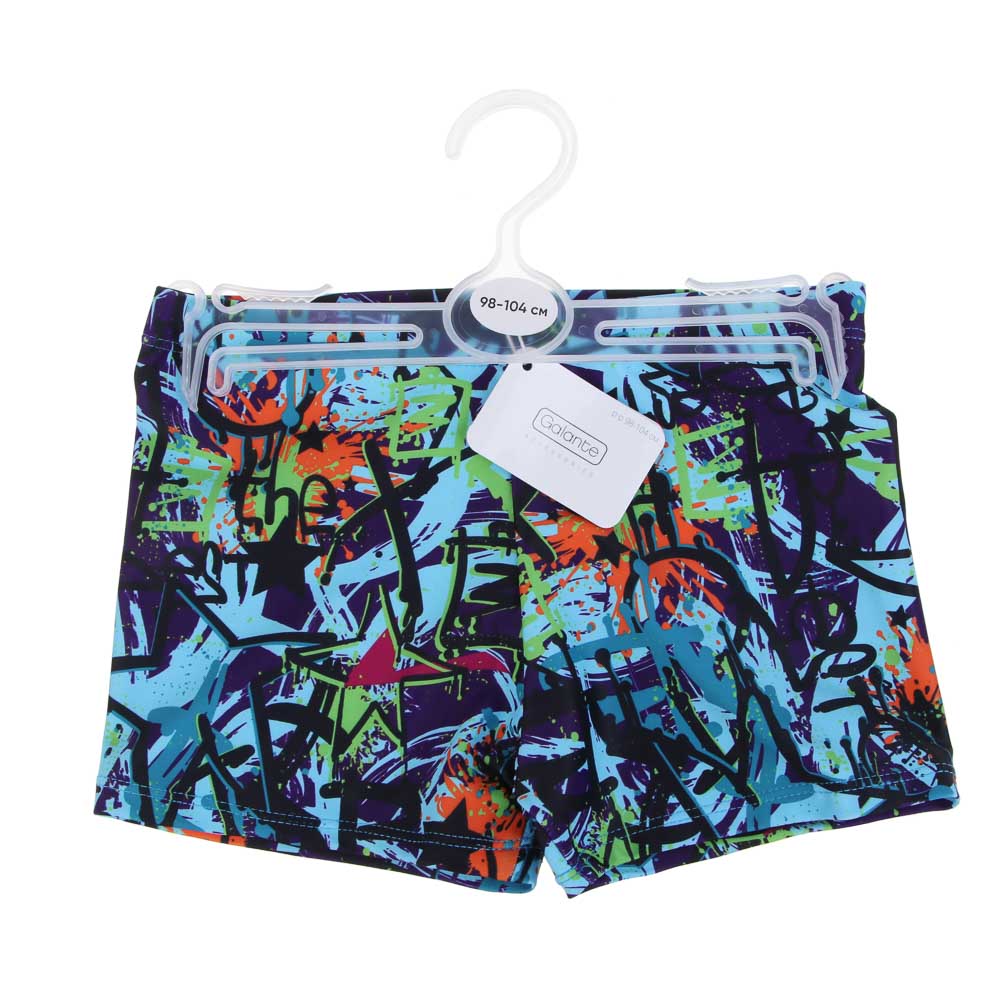 GALANTE Граффити Плавки купальные для мальчика, р-р 98-104, 82% полиэстер, 18% эластан, арт.№ 331-039
