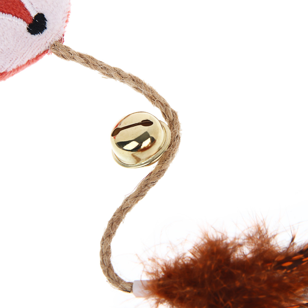 Игрушка для кошек тм VETTA, лисичка с пером, п/э, 25см, арт.№ 273-560