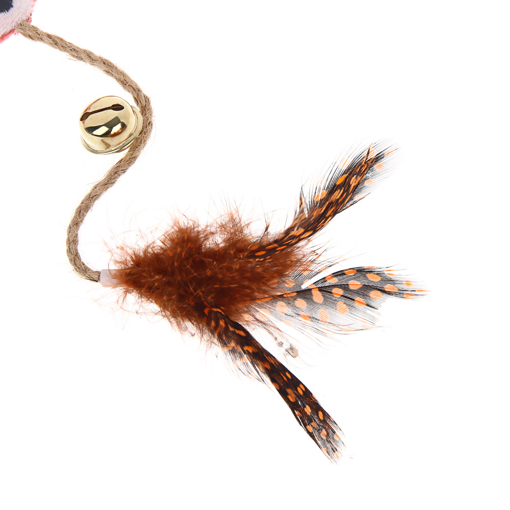 Игрушка для кошек тм VETTA, лисичка с пером, п/э, 25см, арт.№ 273-560