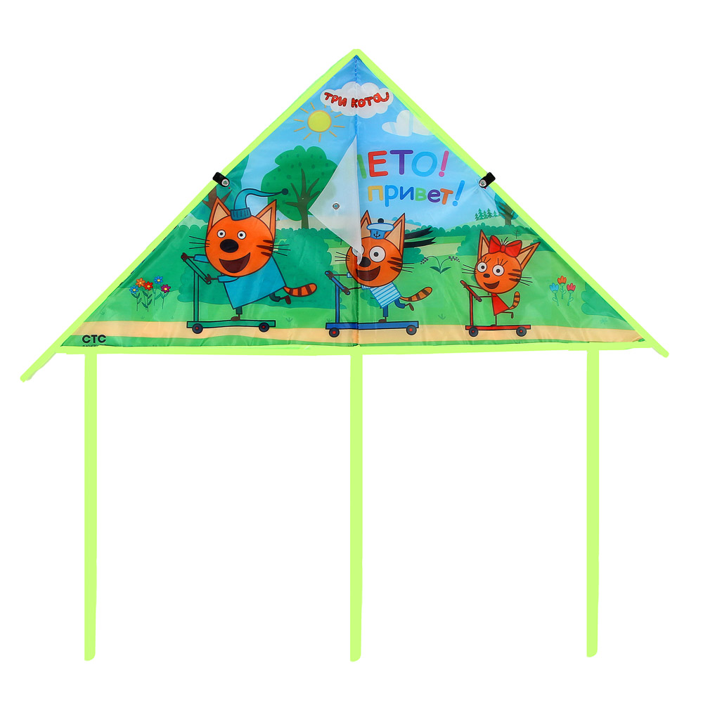 ИГРОЛЕНД Воздушный змей 80см "Три кота", текстиль, 4 дизайна, арт.№ 900-018