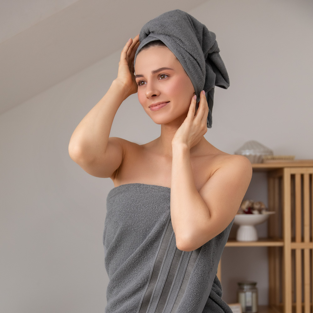 PROVANCE Фрэя Комплект полотенец махровых, 100% хлопок, 30х50, 50х90, 70х130, 360г/м, серый, арт.№ 484-183