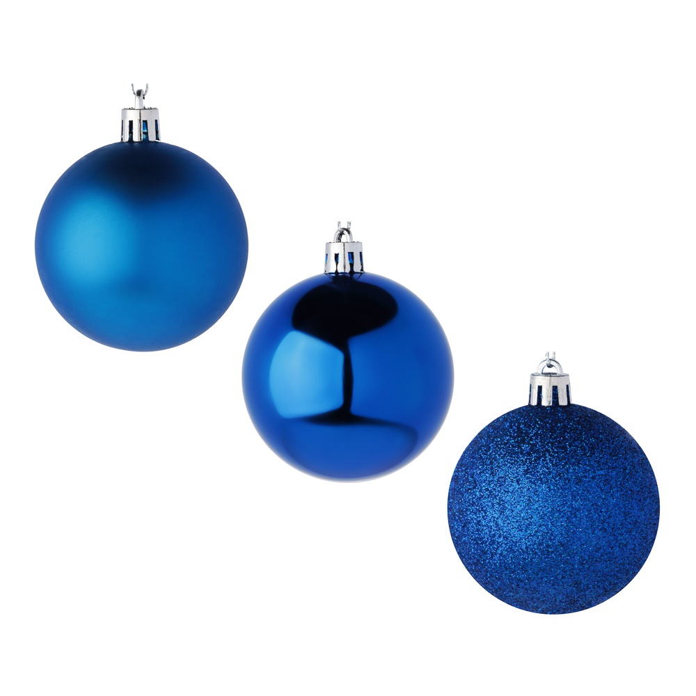 СНОУ БУМ Набор гладких шаров 6 см, 18 шт, синий, 26-125, арт.№ 372-700