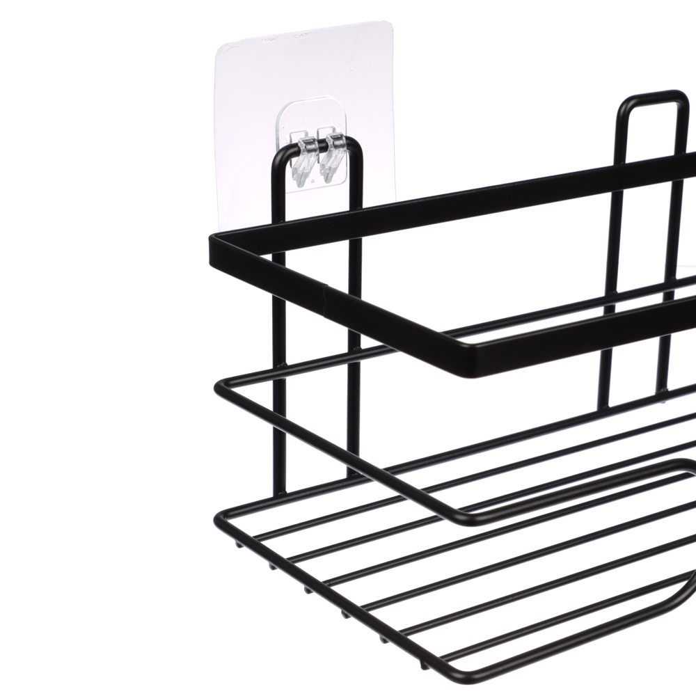 VETTA Полка настенная, прямоугольная, металл, 24x14x10 см, черный, арт.№ 478-246