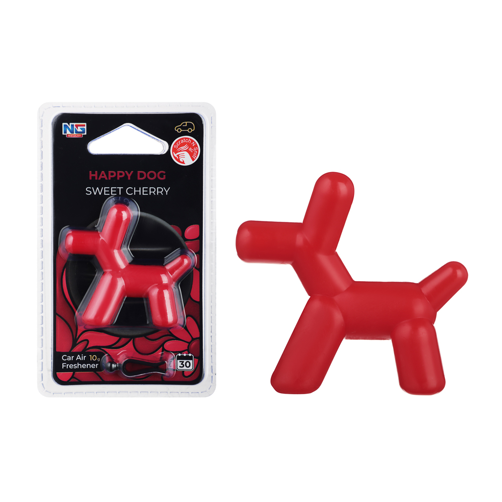 NEW GALAXY Ароматизатор на дефлектор 10гр.,Happy Dog фрукт. сад,сладк.вишня,черн. бархат,север.ветер, арт.№ 794-703