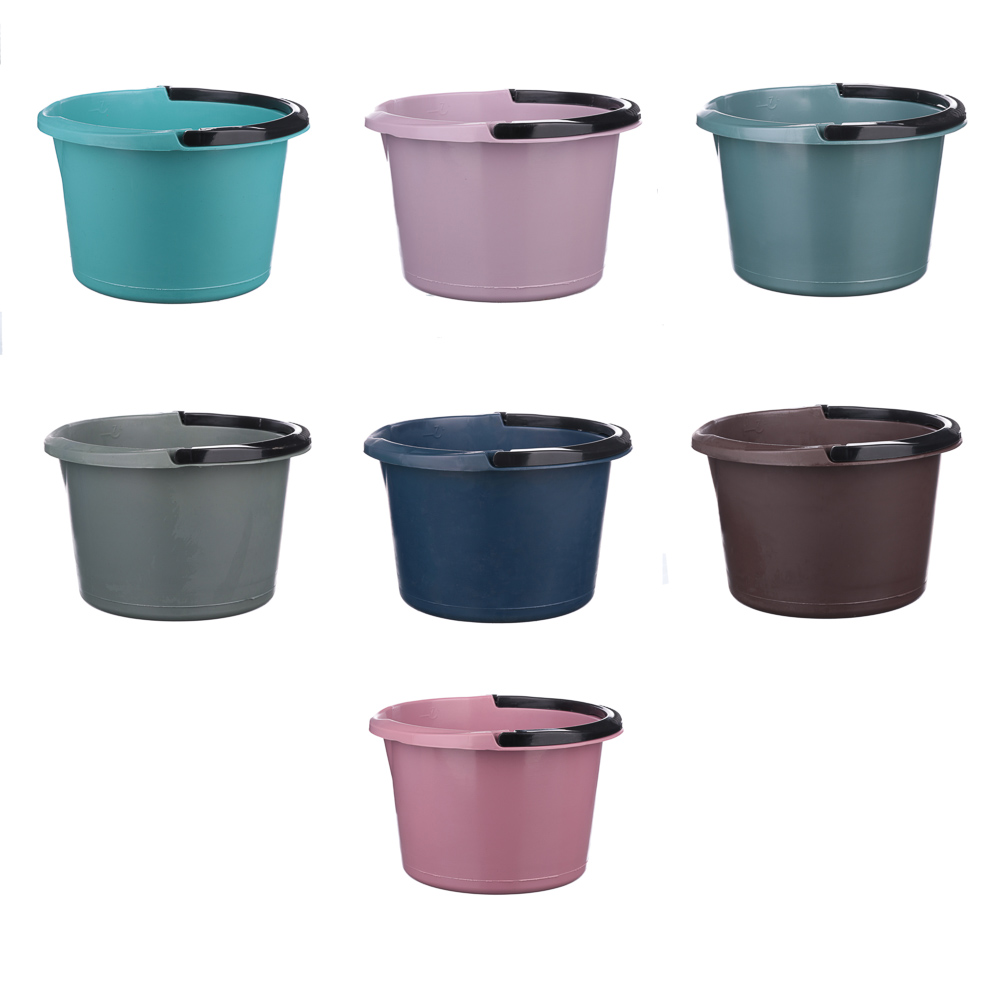 Ведро пластмассовое 7л, 3 цвета, арт.1400, арт.№ 407-037