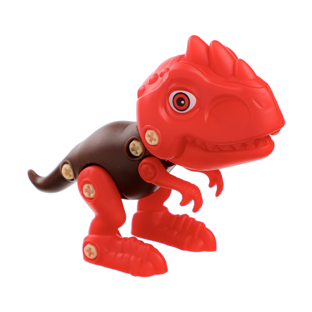 ИГРОЛЕНД Дино-конструктор с отверткой, ABS, 11пр.,10х8,5х4см, арт.№ 859-075