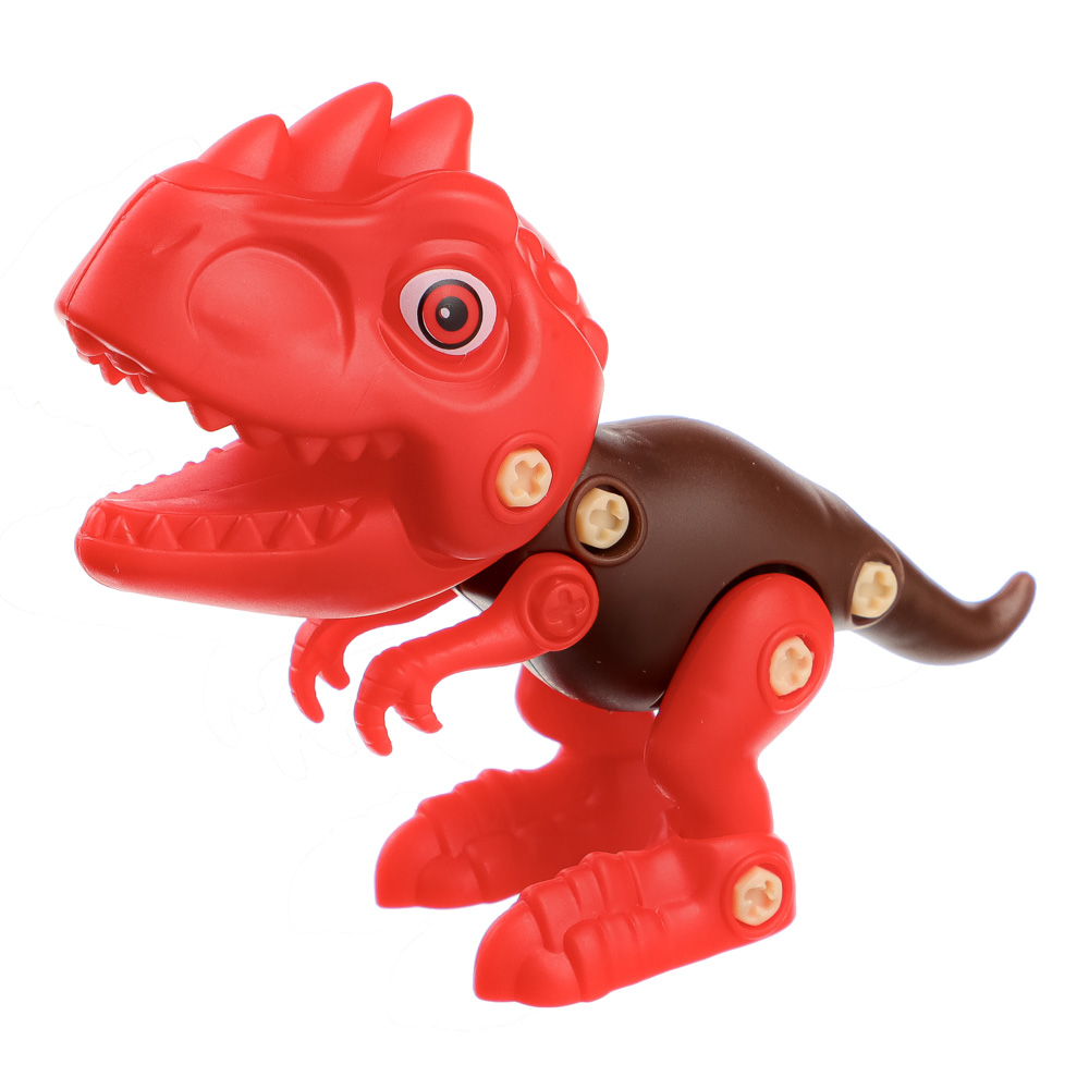 ИГРОЛЕНД Дино-конструктор с отверткой, ABS, 11пр.,10х8,5х4см, арт.№ 859-075