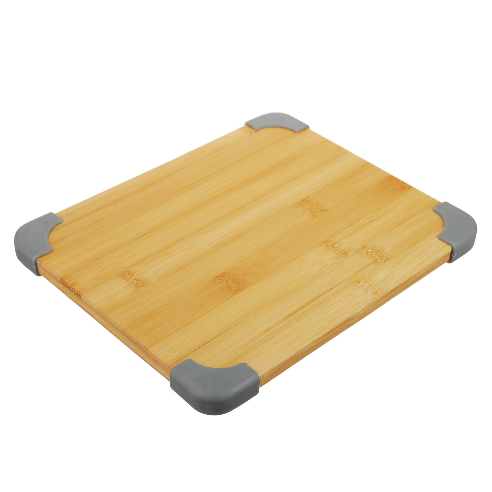 SATOSHI Доска разделочная бамбук, силикон, 27х22х1,5см, арт.№ 851-186