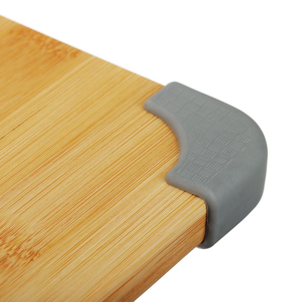 SATOSHI Доска разделочная бамбук, силикон, 27х22х1,5см, арт.№ 851-186