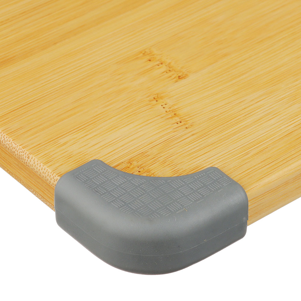 SATOSHI Доска разделочная бамбук, силикон, 35х25х1,5см, арт.№ 851-187