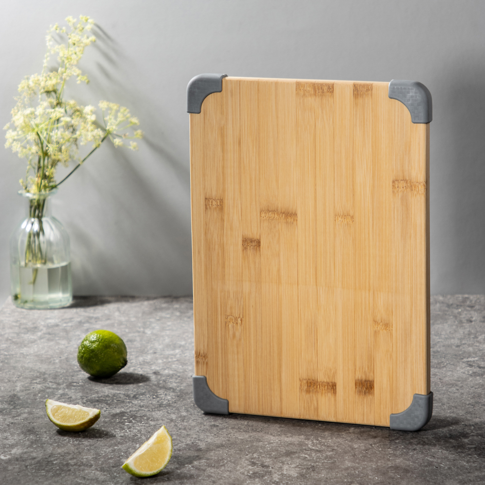 SATOSHI Доска разделочная бамбук, силикон, 35х25х1,5см, арт.№ 851-187