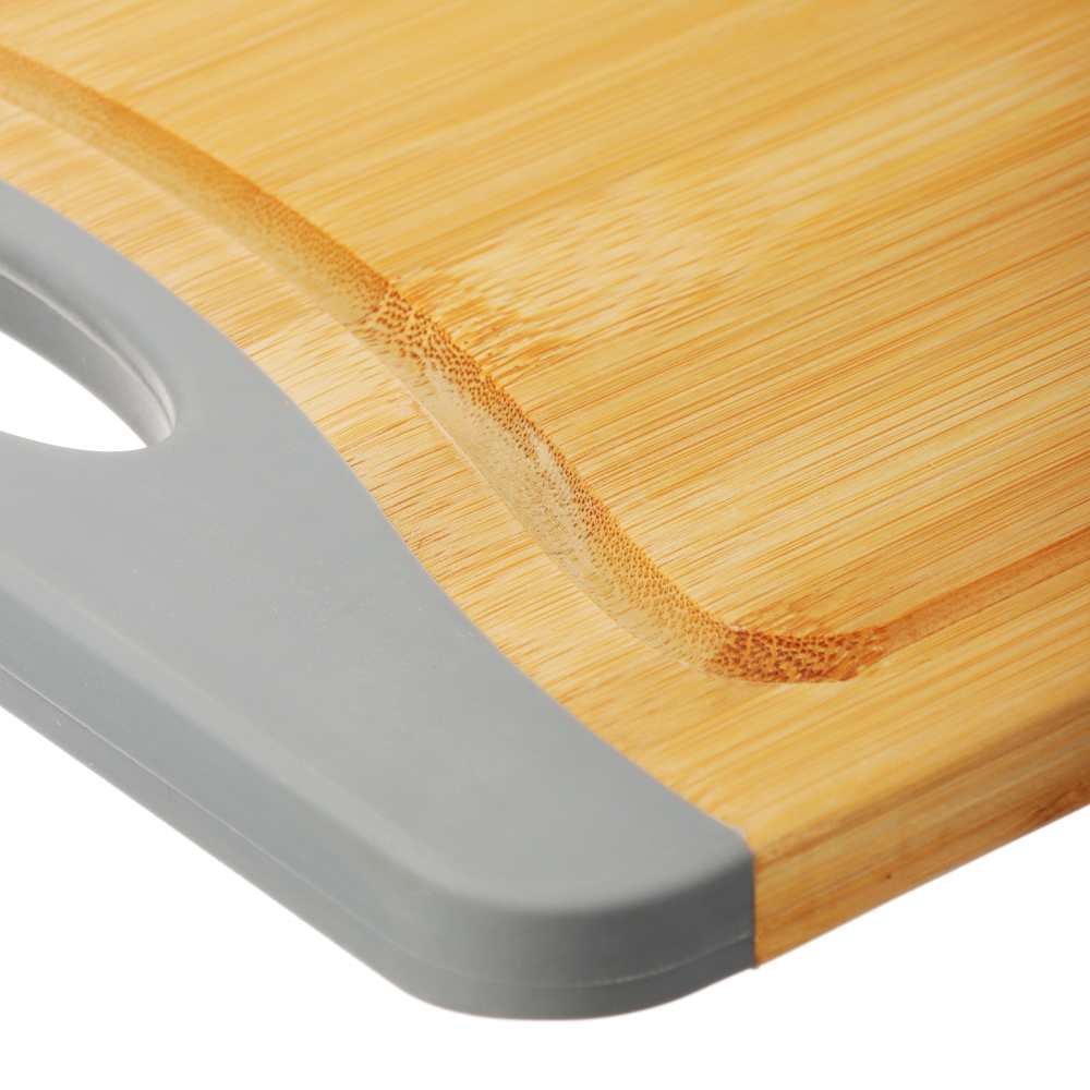 SATOSHI Доска разделочная бамбук, силикон, 36,5х25,5х1,5см, арт.№ 851-188
