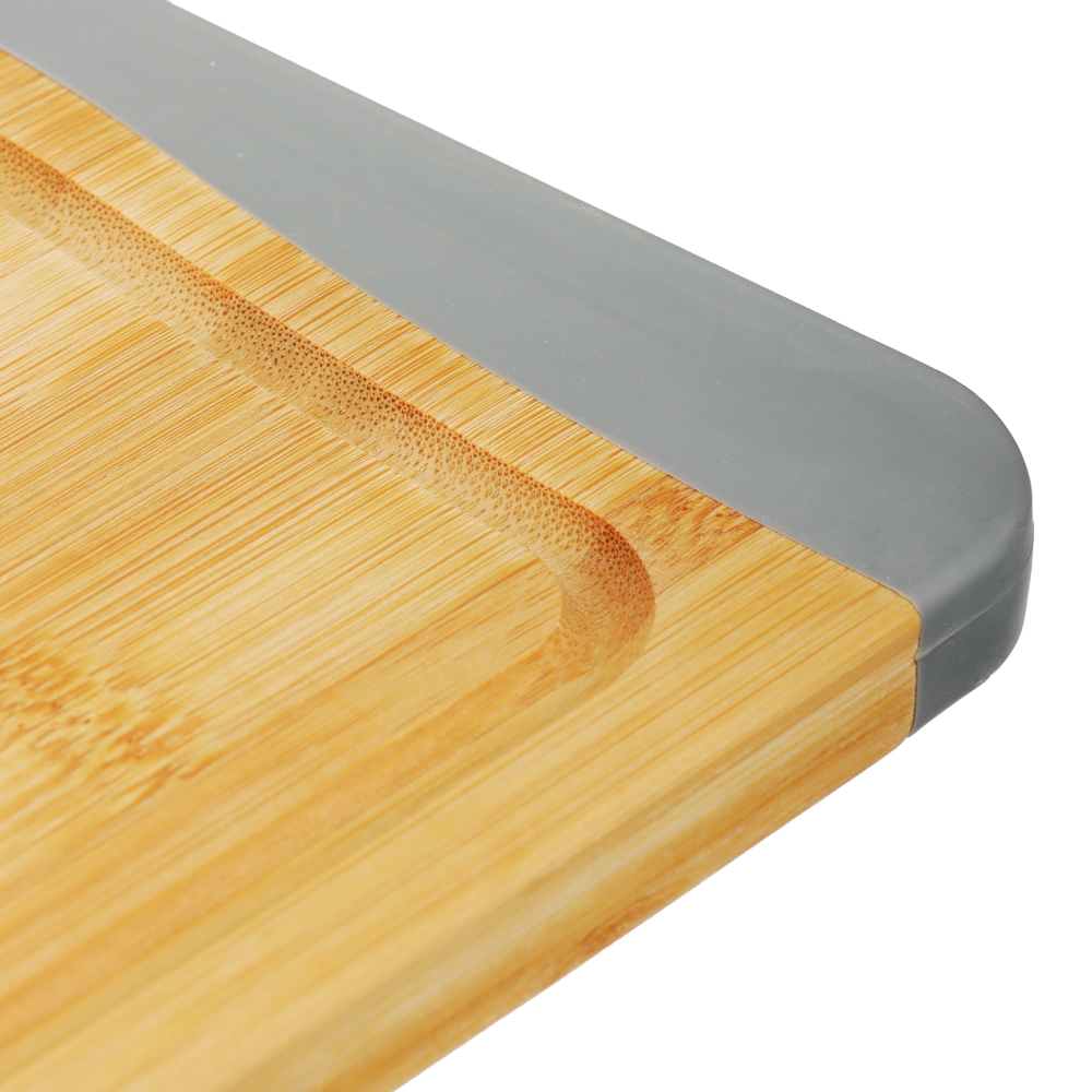 SATOSHI Доска разделочная бамбук, силикон, 36,5х25,5х1,5см, арт.№ 851-188