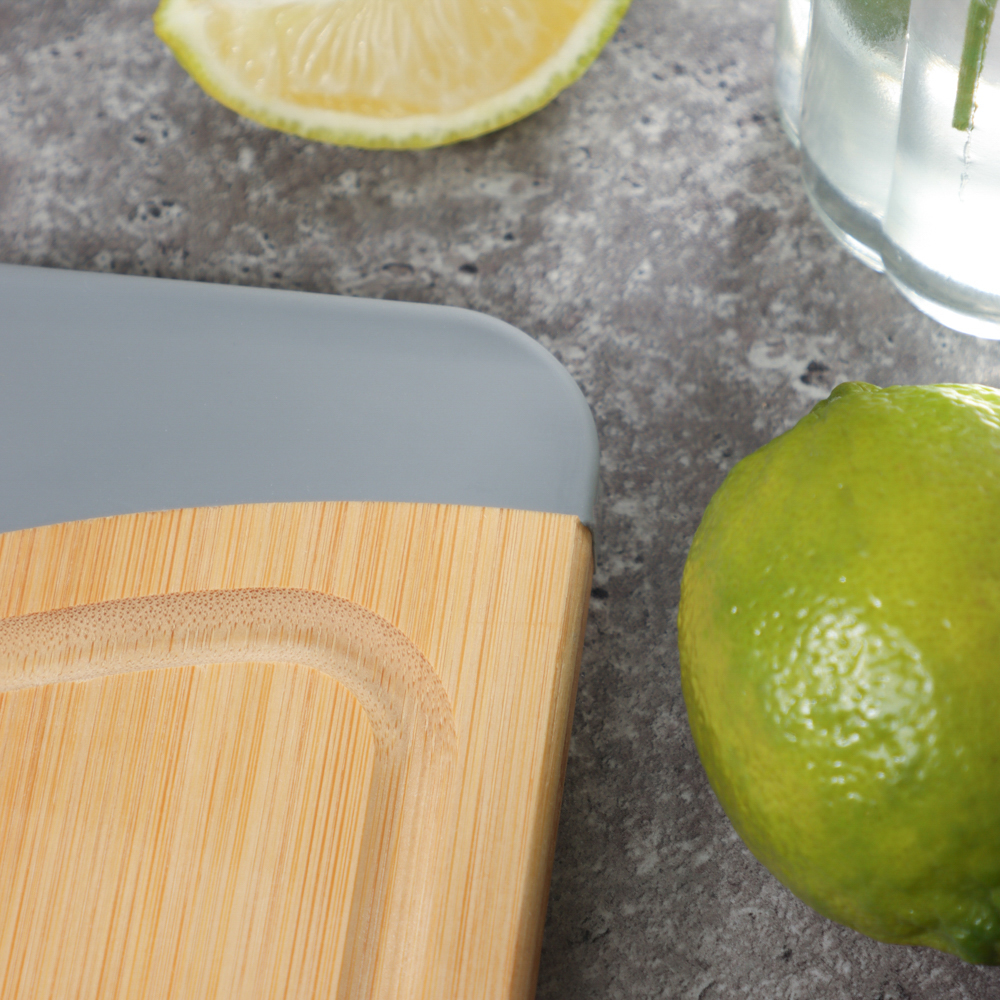 SATOSHI Доска разделочная бамбук, силикон, 36,5х25,5х1,5см, арт.№ 851-188